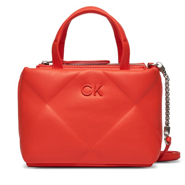 Calvin Klein Дамска чанта Calvin Klein Re-Lock Quilt Tote Mini K60K611340 Flame SA3