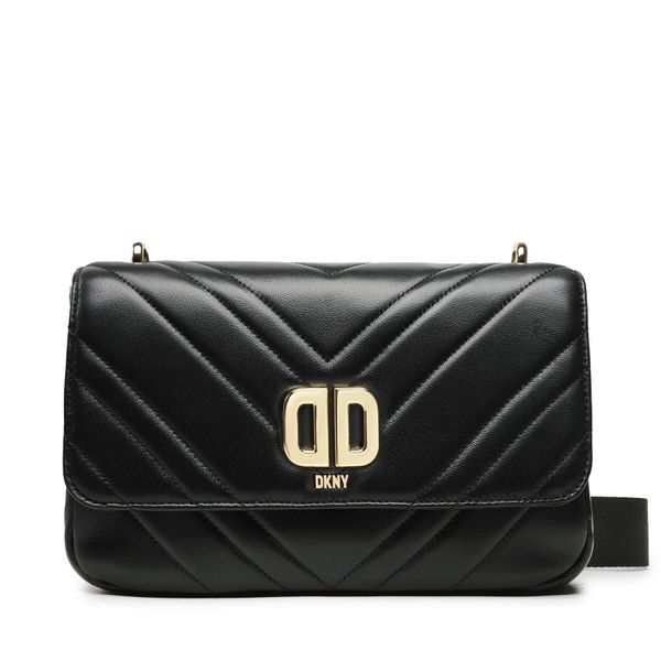DKNY Дамска чанта DKNY Delphine Shoulder Ba R23EBK75 Blk/Gold BGD