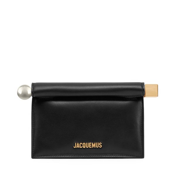 JACQUEMUS Дамска чанта JACQUEMUS La Petite Pochette Rond C 24E241BA392-3171 Черен