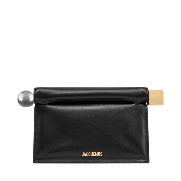 JACQUEMUS Дамска чанта JACQUEMUS La Pochette Rond Carre 24E233BA356-3171 Черен