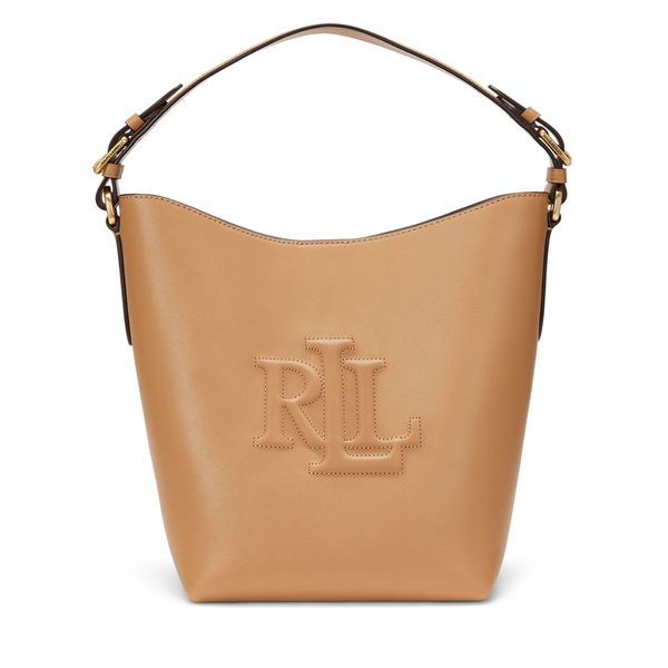 LAUREN RALPH LAUREN Дамска чанта LAUREN RALPH LAUREN Medium Witley Leather Bucket Bag 431950855008 Кафяв
