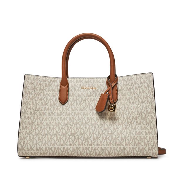 MICHAEL Michael Kors Дамска чанта MICHAEL Michael Kors Scarlett Medium Signature Logo Satchel 30F4GETS2B Сив