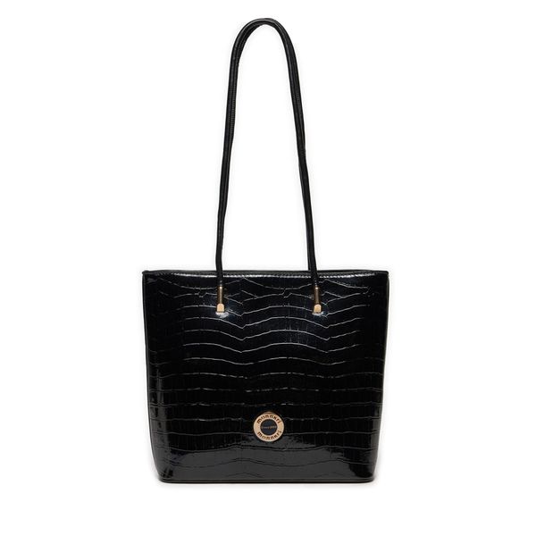 Monnari Дамска чанта Monnari BAG0350-020 Czarne Lakierowe Croco