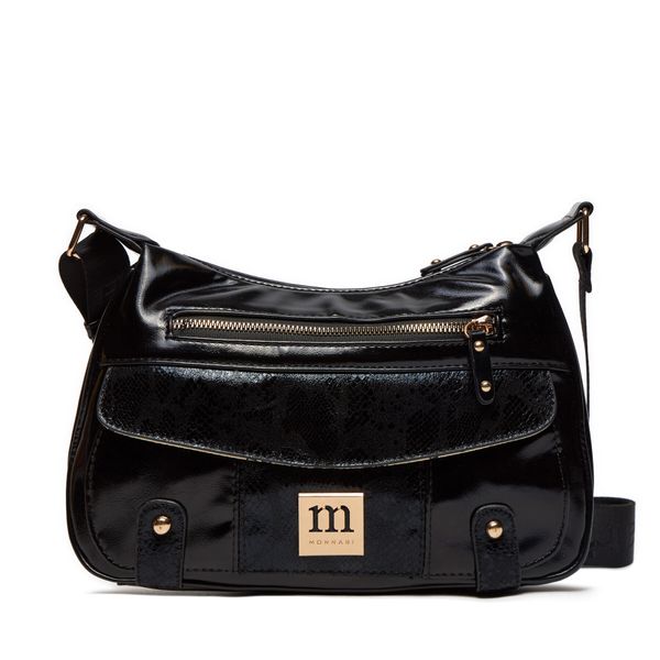 Monnari Дамска чанта Monnari BAG1500-M20 Błyszczący Czarny