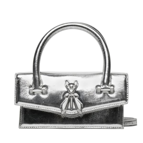 Patrizia Pepe Дамска чанта Patrizia Pepe 8B0111/L112-S686 Сребрист