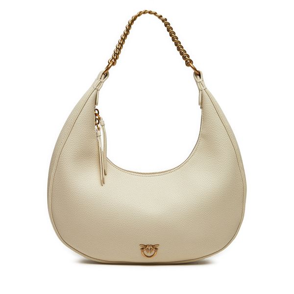 PINKO Дамска чанта PINKO Brioche Hobo Classic AI 24-25 PLTT 101526 A29Q Екрю