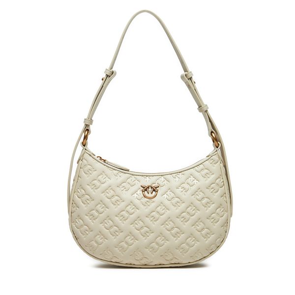 PINKO Дамска чанта PINKO Half Moon Mini Fl AI 24-25 PLTT 102790 A1YB Екрю