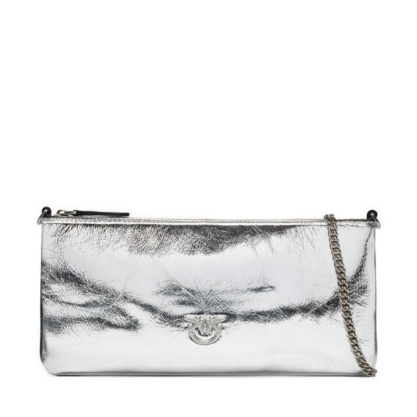 Pinko Дамска чанта Pinko Horizontal Flat AI 24-25 PCPL 102747 A1VB Сребрист