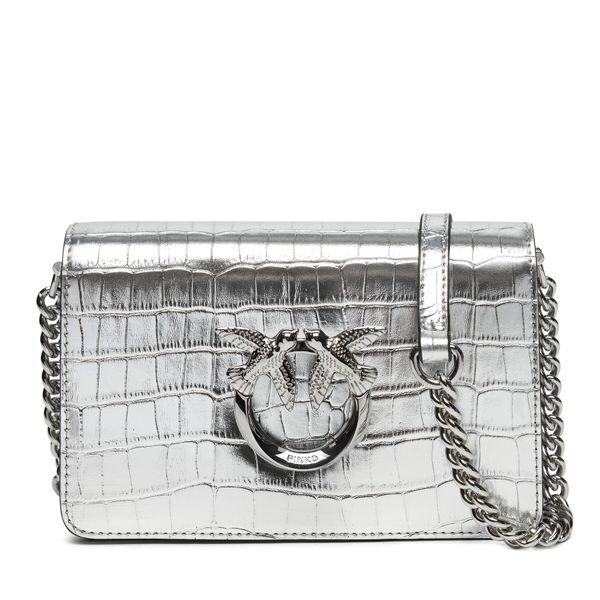 PINKO Дамска чанта PINKO Love Click Mini AI 24-25 PLTT 100067 A1W5 Сребрист
