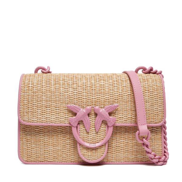 Pinko Дамска чанта Pinko Love One Mini Light Cl PE 24 PLTT 103335 A1RQ Naturale/Rosa CP1B