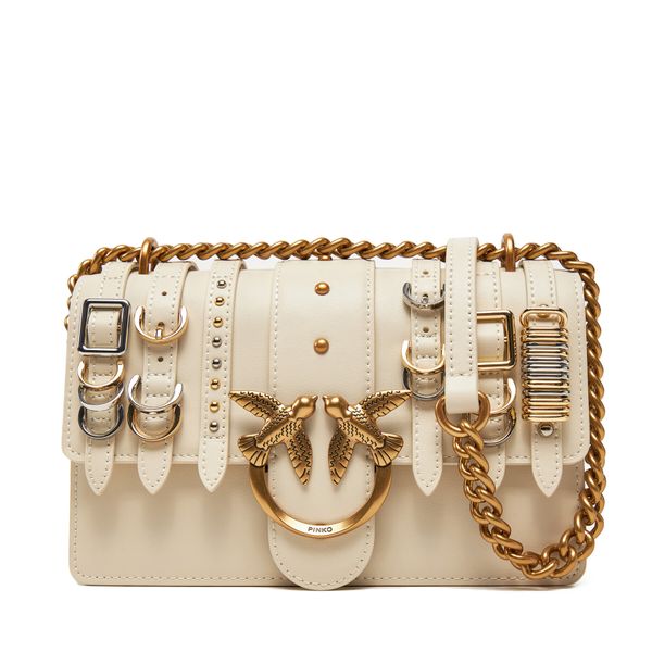 PINKO Дамска чанта PINKO Love One Mini Light Cl PE 25 PLTT 103335 A26K Екрю