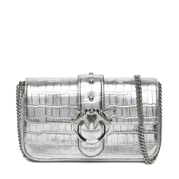 PINKO Дамска чанта PINKO Love One Pocket Simply C AI 24-25 PLTT 103838 A1W5 Сребрист