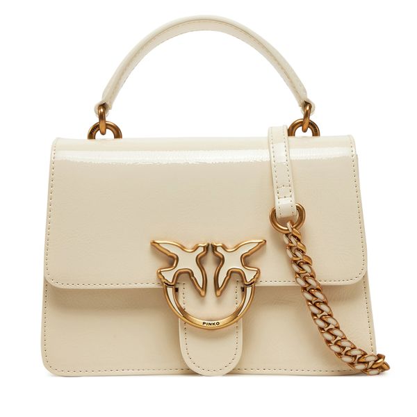 PINKO Дамска чанта PINKO Love One Top Handle Mini Light PE 25 PLTT 100071 A1UV Екрю
