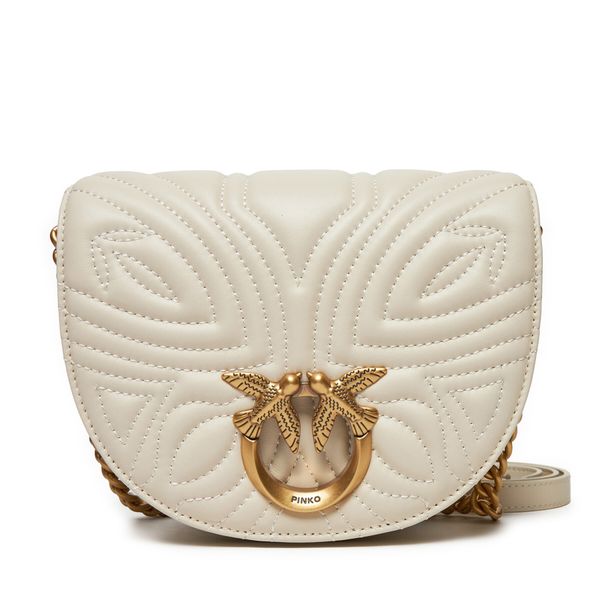 PINKO Дамска чанта PINKO Love Round Click Mini PE 24 PLTT 101969 A1Y8 Екрю