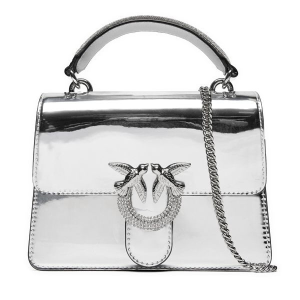 PINKO Дамска чанта PINKO Mini Love bag 100071 A1JD Сребрист