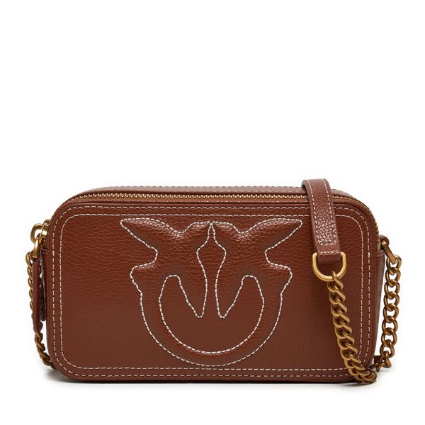 Pinko Дамска чанта Pinko Pelle Bottalata 103799 Кафяв