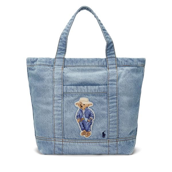 Polo Ralph Lauren Дамска чанта Polo Ralph Lauren Bear-patch 428960636001 Син