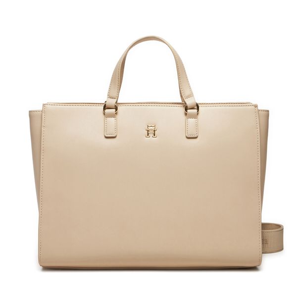 Tommy Hilfiger Дамска чанта Tommy Hilfiger Fresh Satchel AW0AW16681 Бежов