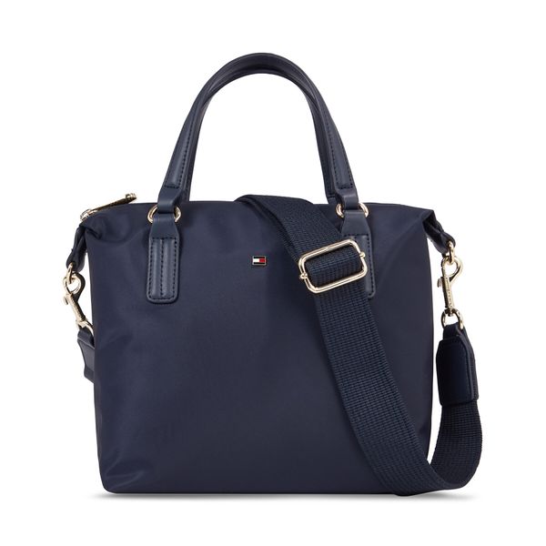 Tommy Hilfiger Дамска чанта Tommy Hilfiger Poppy Th Small Tote AW0AW15640 Space Blue DW6