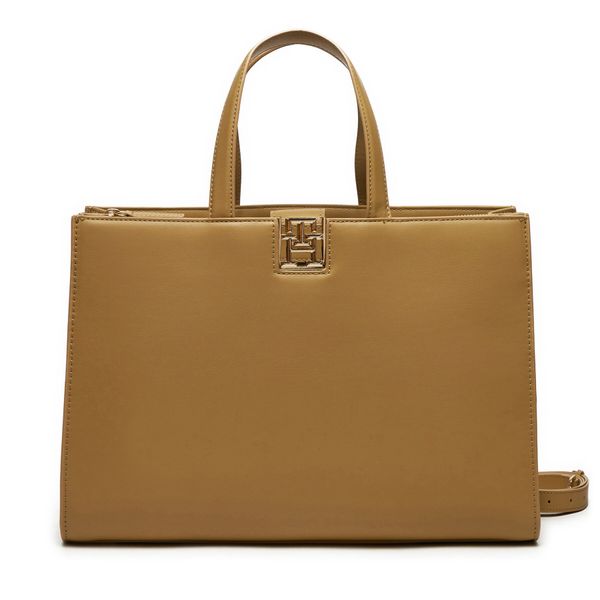 Tommy Hilfiger Дамска чанта Tommy Hilfiger Reset Satchel AW0AW16296 Кафяв