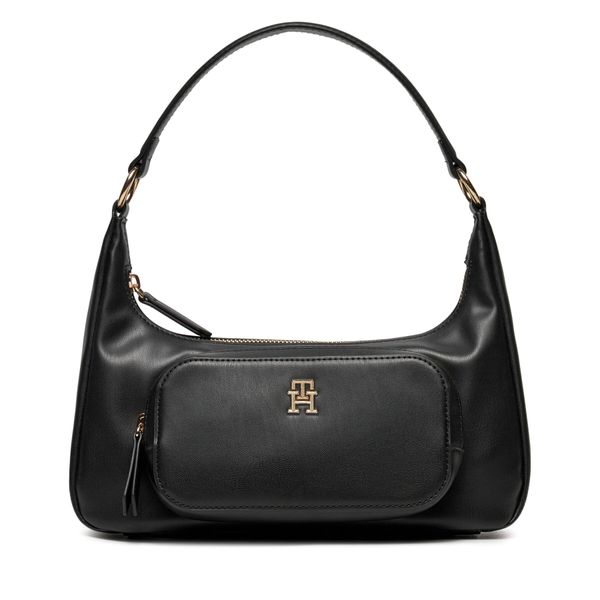 Tommy Hilfiger Дамска чанта Tommy Hilfiger Soft Utility Shoulder Bag Pu AW0AW16711 Черен