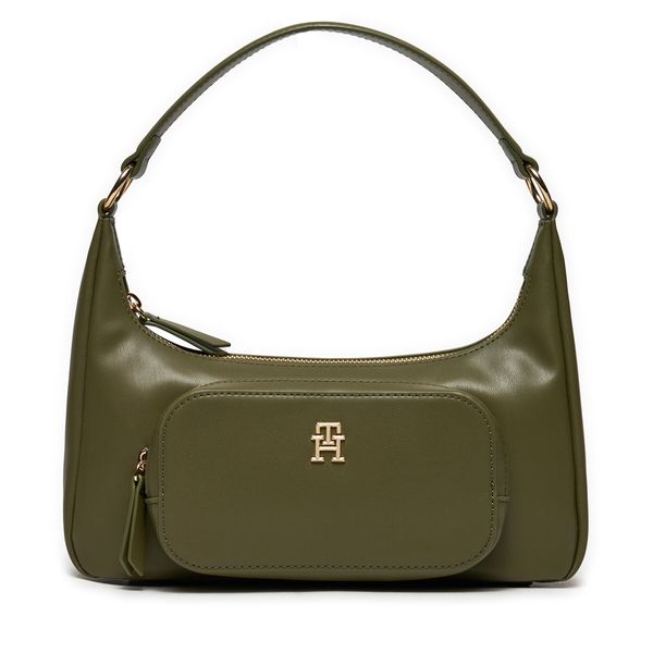 Tommy Hilfiger Дамска чанта Tommy Hilfiger Soft Utility Shoulder Bag Pu AW0AW16711 Каки