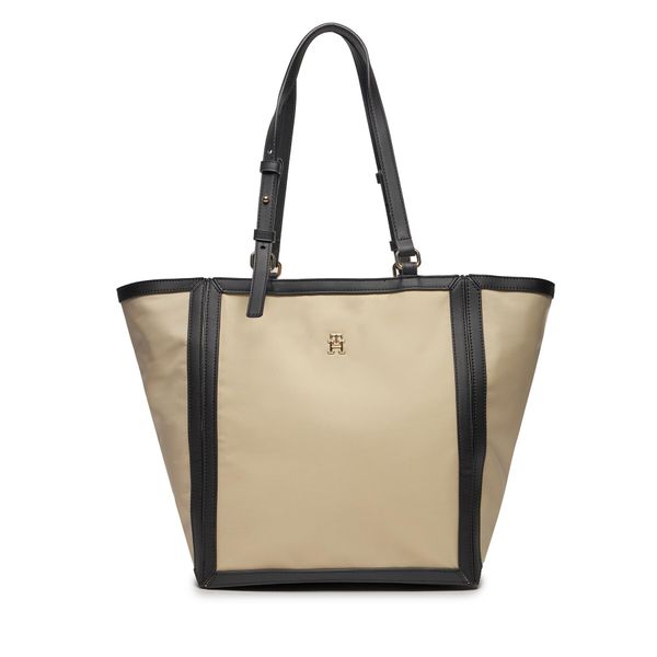 Tommy Hilfiger Дамска чанта Tommy Hilfiger Th Essential S Tote Cb AW0AW15698 White Clay/Black 0F4