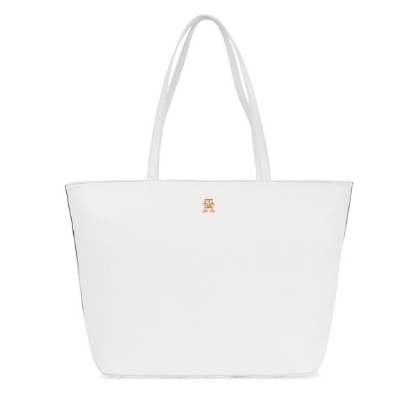 Tommy Hilfiger Дамска чанта Tommy Hilfiger Th Essential Sc Tote Corp AW0AW16089 Бял