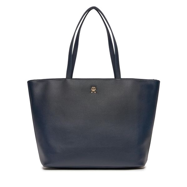 Tommy Hilfiger Дамска чанта Tommy Hilfiger Th Essential Sc Tote Corp AW0AW16089 Space Blue DW6