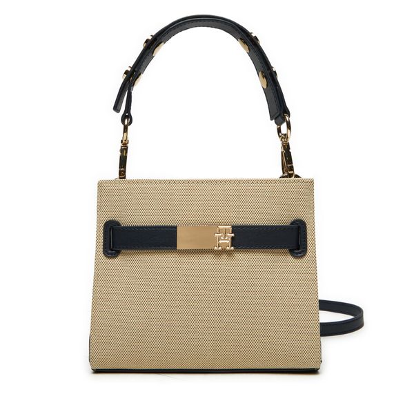 Tommy Hilfiger Дамска чанта Tommy Hilfiger Th Heritage Mini AW0AW17381 Бежов