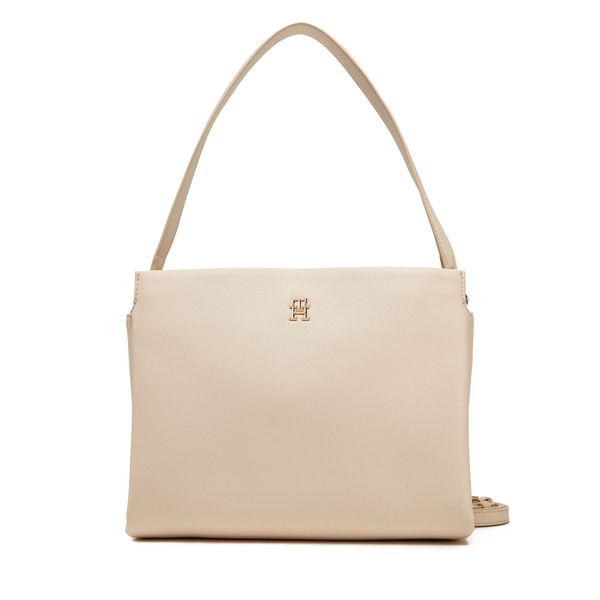 Tommy Hilfiger Дамска чанта Tommy Hilfiger Th Legacy Med Satchel AW0AW17173 Бял
