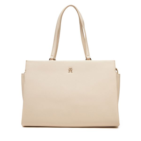 Tommy Hilfiger Дамска чанта Tommy Hilfiger Th Legacy Tote AW0AW17197 Бял