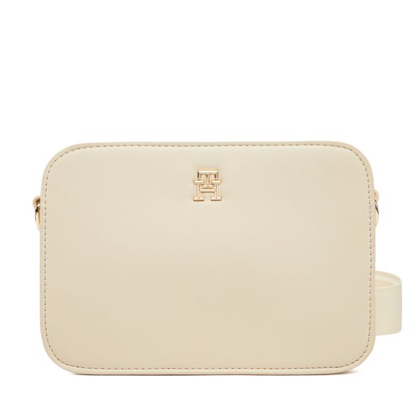Tommy Hilfiger Дамска чанта Tommy Hilfiger Th Logotape Camera Bag AW0AW17229 Бежов