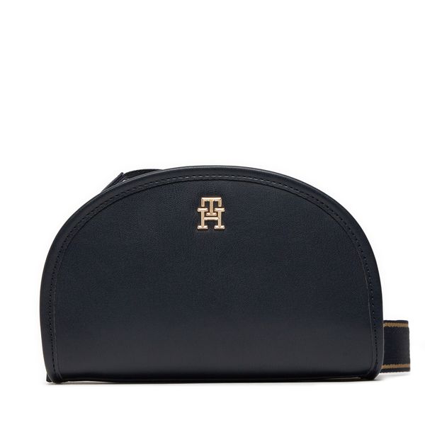 Tommy Hilfiger Дамска чанта Tommy Hilfiger Th Monotype Half Moon Camera Bag AW0AW16774 Space Blue DW6