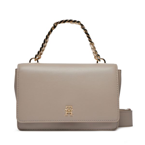 Tommy Hilfiger Дамска чанта Tommy Hilfiger Th Refined Med Crossover AW0AW15725 Smooth Taupe PKB
