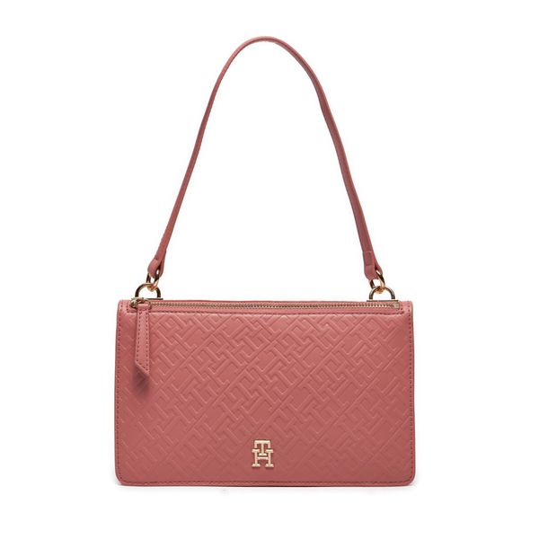 Tommy Hilfiger Дамска чанта Tommy Hilfiger Th Refined Shoulder Bag Mono AW0AW15975 Teaberry Blossom TJ5