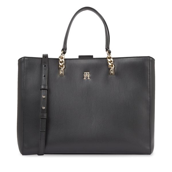 Tommy Hilfiger Дамска чанта Tommy Hilfiger Th Refined Workbag AW0AW15976 Black BDS