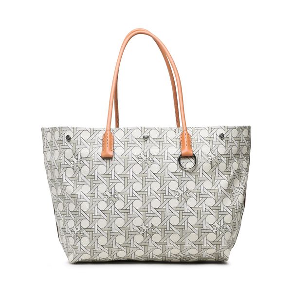 Tory Burch Дамска чанта Tory Burch Canvas Basketweave Tote 139623 New Ivory Basketweave 100