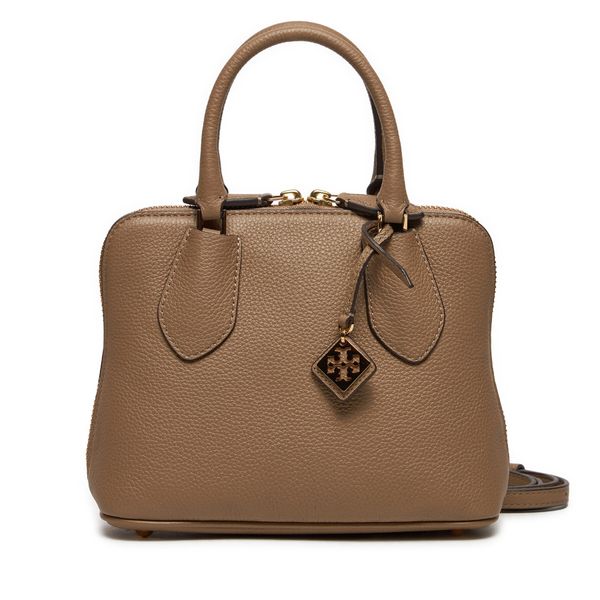 Tory Burch Дамска чанта Tory Burch Mini Swing Satchel 159504 Taupe Oak 250