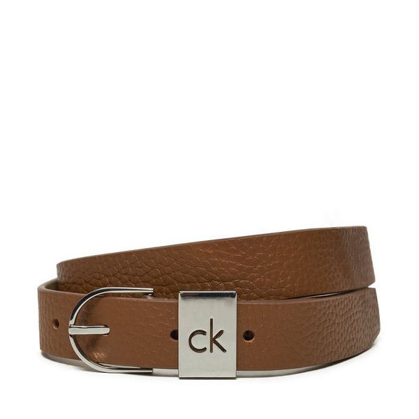 Calvin Klein Дамски колан Calvin Klein Ck Loop Thin Round Buckle 2.5 K60K612856 Кафяв