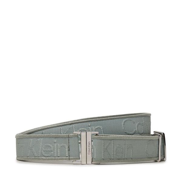 Calvin Klein Дамски колан Calvin Klein Gracie Logo Jacquard Belt 3.0 K60K611922 Сив