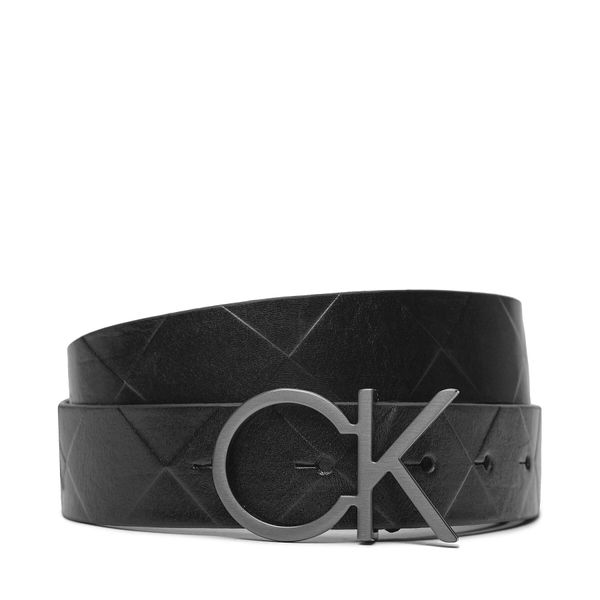 Calvin Klein Дамски колан Calvin Klein Re-Lock Quilt Ck Logo Belt 30Mm K60K611102 Черен
