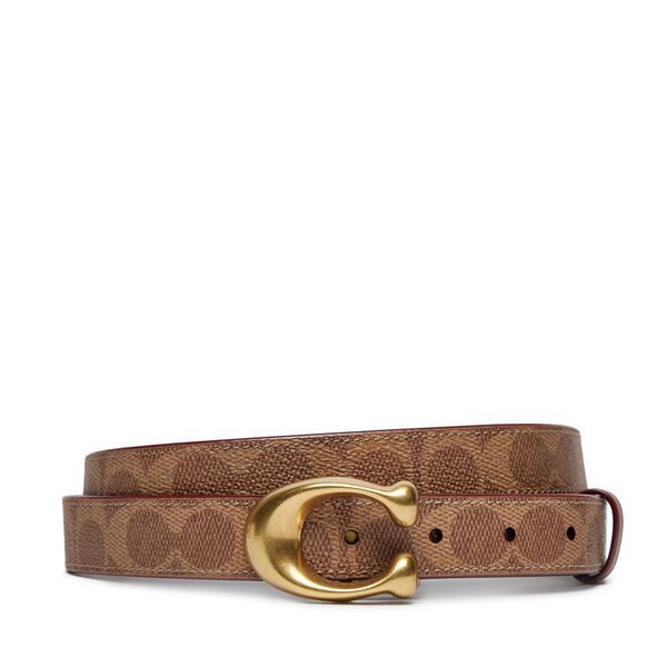 Coach Дамски колан Coach CF807 Кафяв