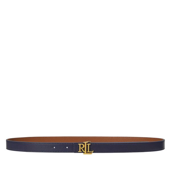 LAUREN RALPH LAUREN Дамски колан LAUREN RALPH LAUREN Logo Reversible Embossed Skinny Belt 412959135002 Тъмносин