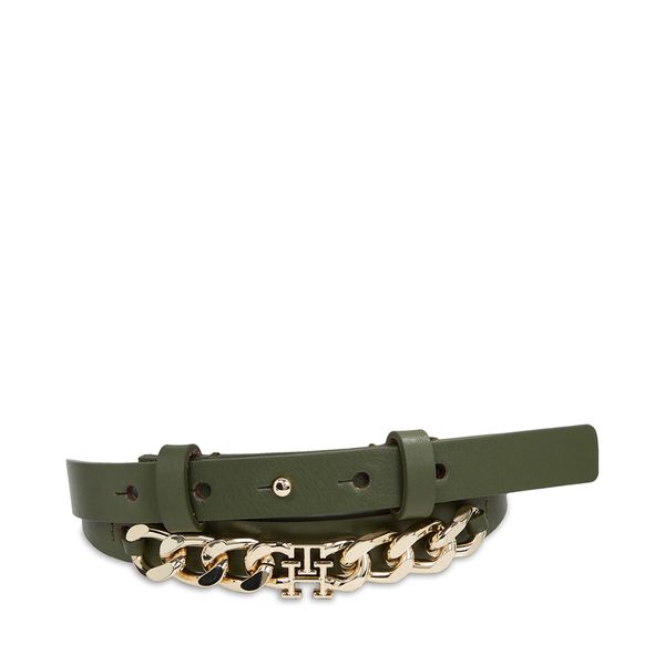 Tommy Hilfiger Дамски колан Tommy Hilfiger Th Chic Chain Waist 2.0 AW0AW15386 Зелен