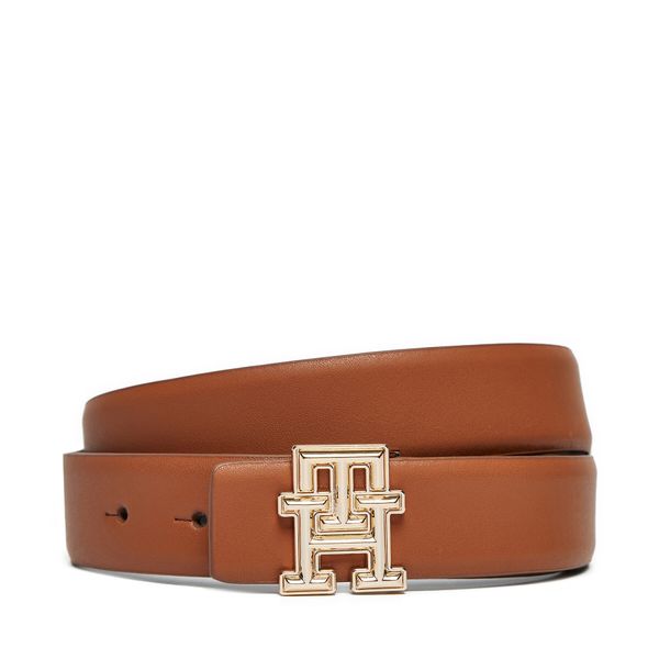 Tommy Hilfiger Дамски колан Tommy Hilfiger Th Rev Monogram 3.0 AW0AW16840 Кафяв