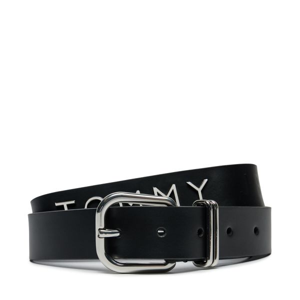 Tommy Jeans Дамски колан Tommy Jeans Tjw Bold Leather 3.0 AW0AW16255 Черен