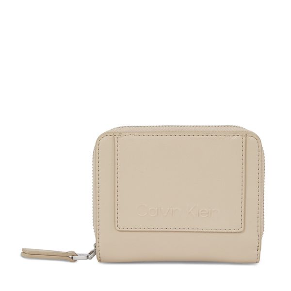 Calvin Klein Дамски портфейл Calvin Klein Ck Set Zip Around W/Flap Md K60K611099 Doeskin PBP