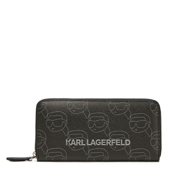 KARL LAGERFELD Дамски портфейл KARL LAGERFELD A1W32044 Черен