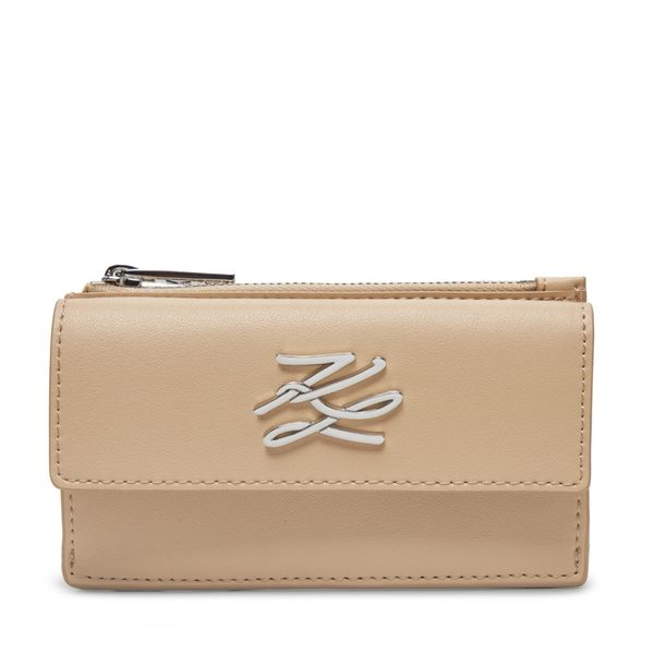 KARL LAGERFELD Дамски портфейл KARL LAGERFELD A1W32058 Бежов